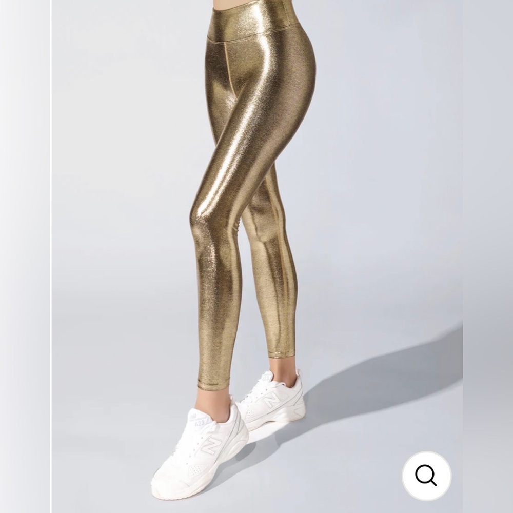 Heroine Marvel 24K Gold High-Rise Metallic Leggings - M